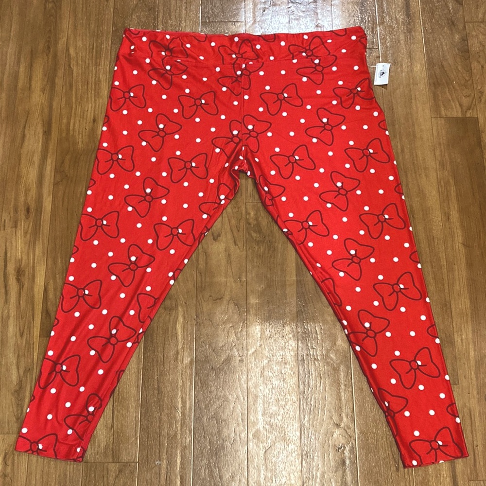 Plus Size Disney Leggings Mini Mouse Bows - Picture 4 of 8